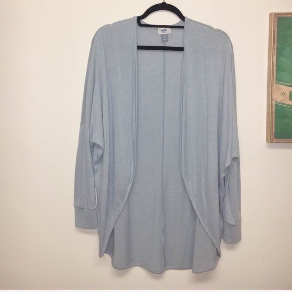 Blue Grey Oversized Cardigan