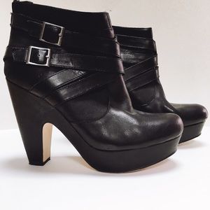 Seychelles “Theory” Leather Platform Ankle Bootie