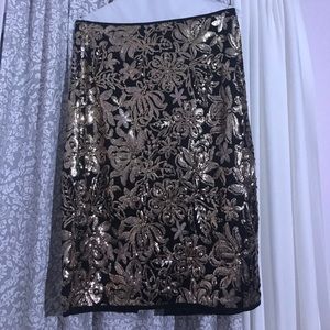 High waist sequin skirt