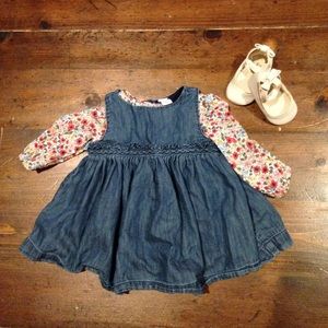 🎉‼️BabyGap Denim and Floral Dress