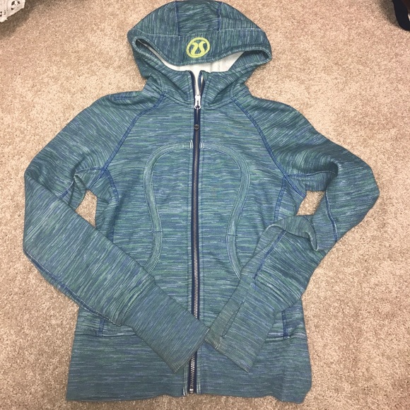 lululemon athletica Tops - Lululemon Scuba Hoodie Turquoise Blue