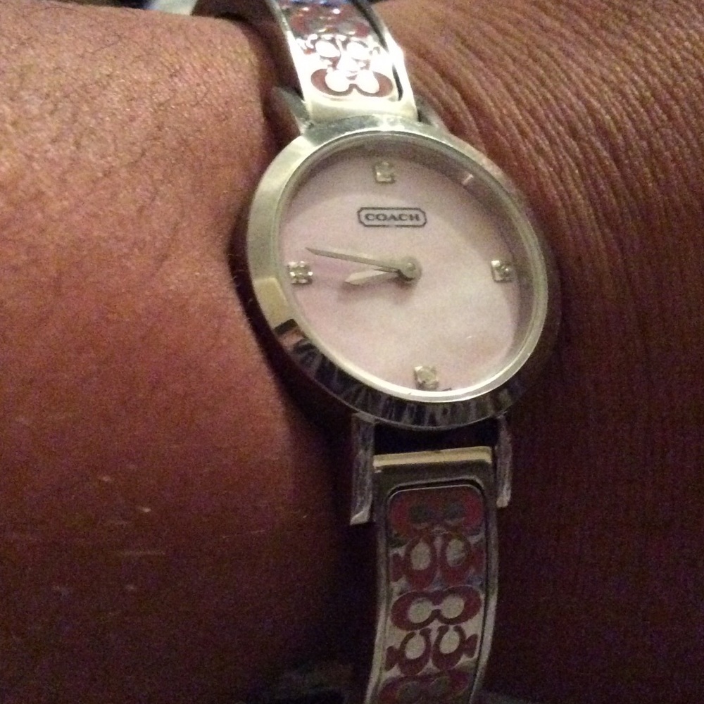 Coach watch - beautiful pink face !