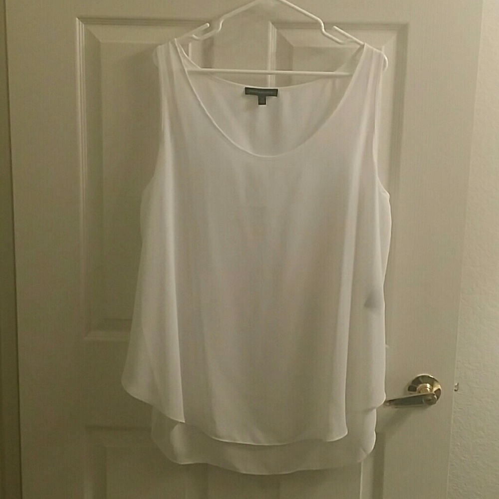 Banana Republic White Sleeveless Blouse Sz XL NWT