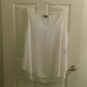 Banana Republic White Sleeveless Blouse Sz XL NWT
