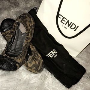 Fendi Roma ballet flats