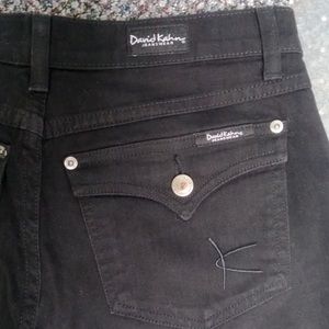 David Kahn Black Flap Pocket Flare Jeans