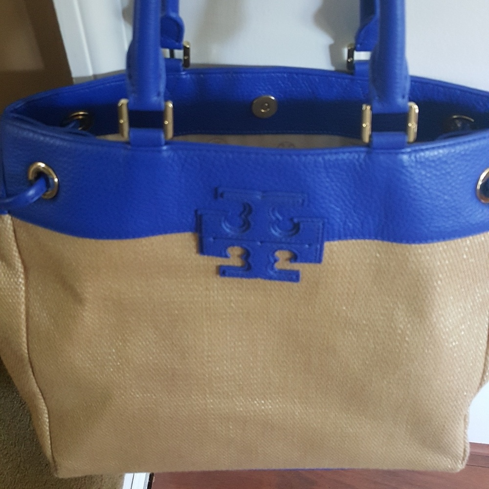 Tory burch straw tote
