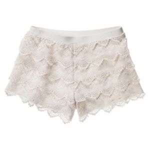 Lace/crochet shorts