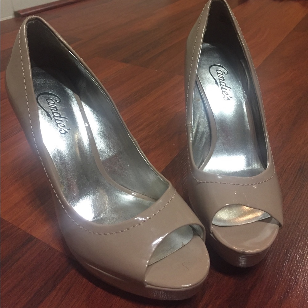Nude Peep Toe Heels