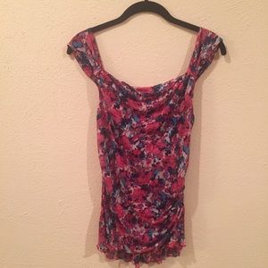 Diane Von Furstenberg Floral Print Top