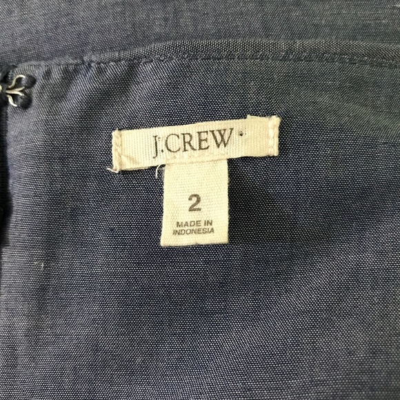 J.Crew Chambray Wild Rose Strapless Dress - Picture 7 of 8