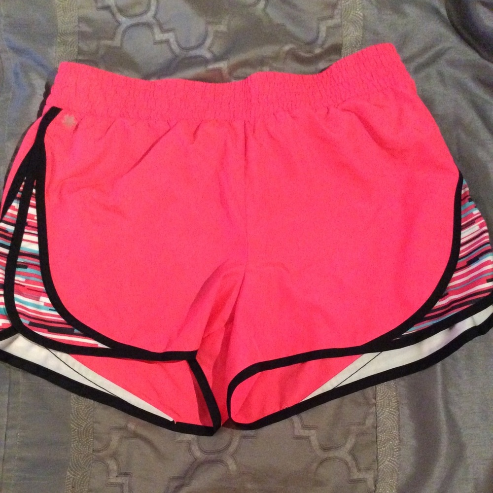 Pink running shorts