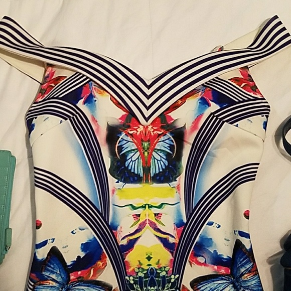 New!Beautiful Off shoulder midi nautical dress! - Picture 2 of 6