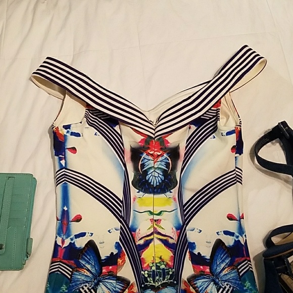 New!Beautiful Off shoulder midi nautical dress! - Picture 4 of 6