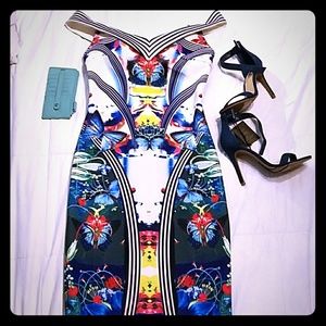 New!Beautiful Off shoulder midi nautical dress!