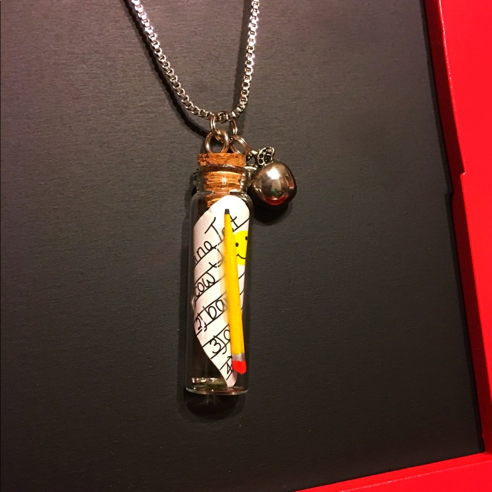 "Spelling Test" Teacher's Mini Bottle Necklace