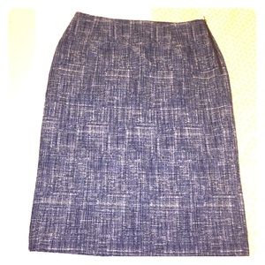 ❌SOLD❌Banana Republic Blue Tweed Fitted Skirt