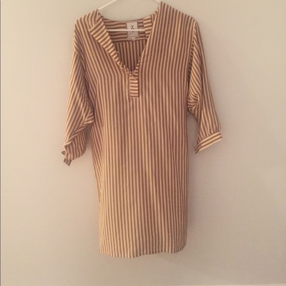 Silk shirt dress, size 2.