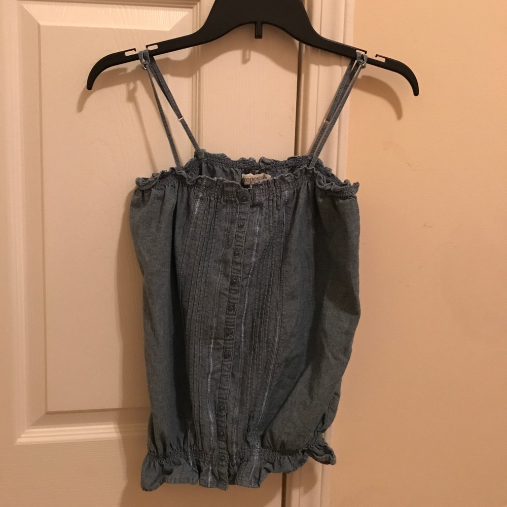 Aeropostale Spaghetti Strap Denim Shirt.