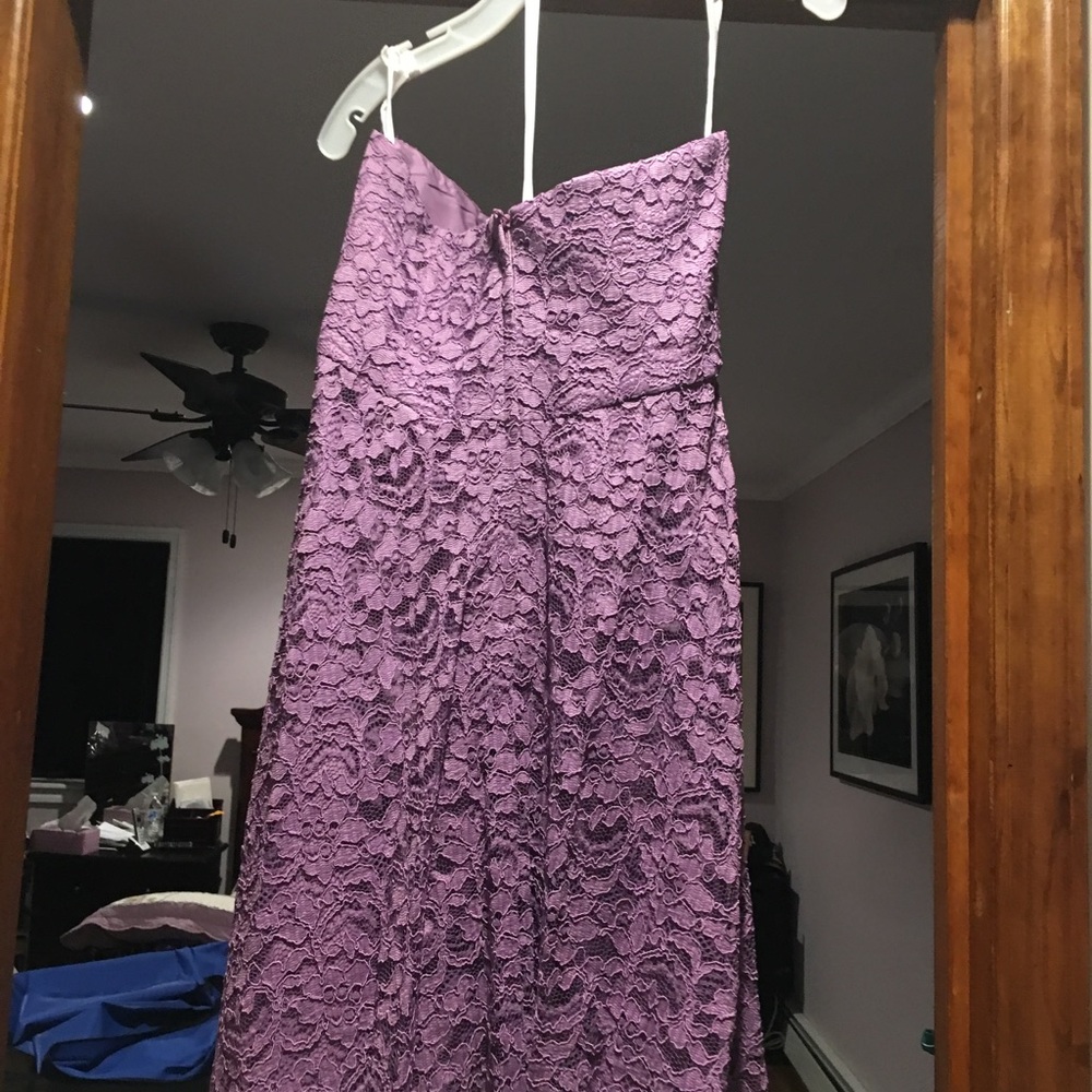 David bridal strapless lace dress with full skirt - Picture 2 of 8