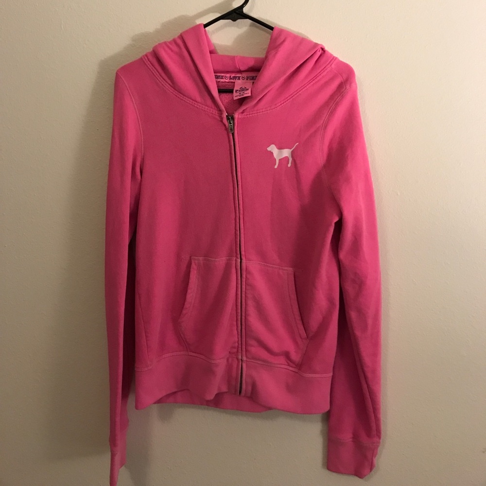 Victoria Secret(Pink) Zip Up Sweatshirt