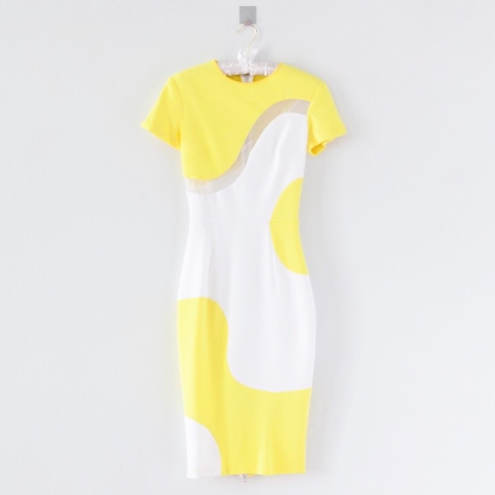 Graphic Colorblock Fitted Dress