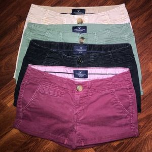 4 American Eagle Shorts AEO Twill X Shortie SZ 00