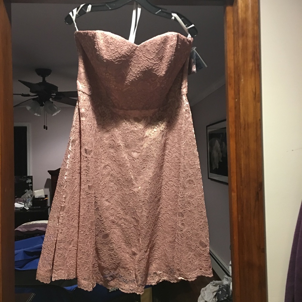 David bridal lace dress with full skirt