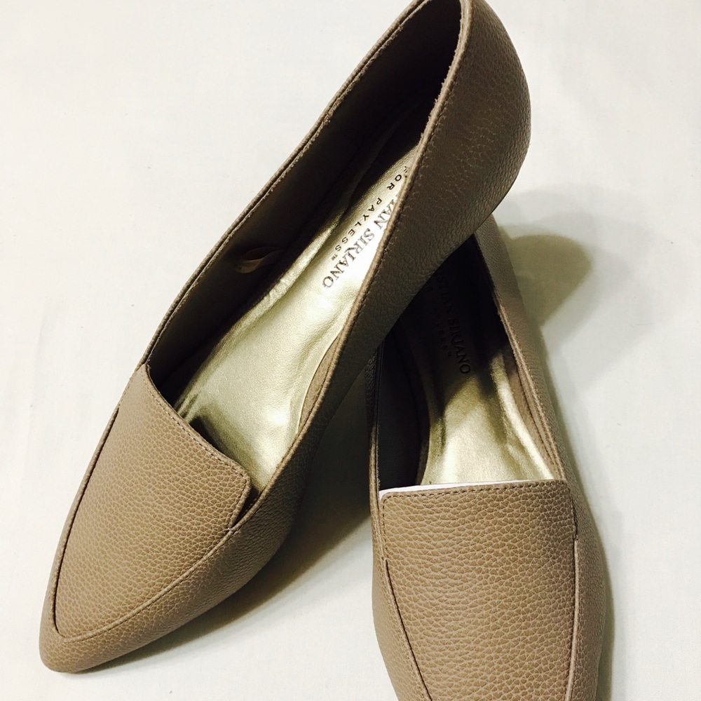 Taupe Pointed Flats