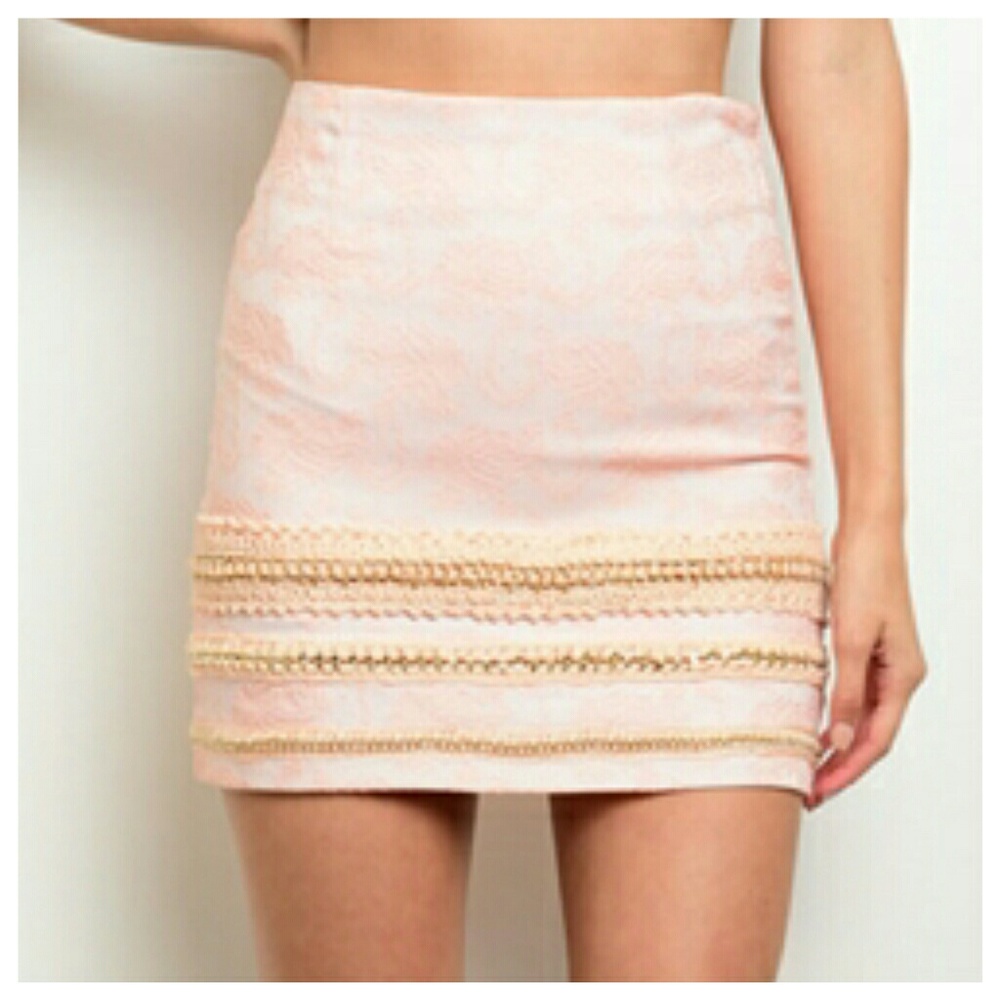 Pink Flowers Skirt