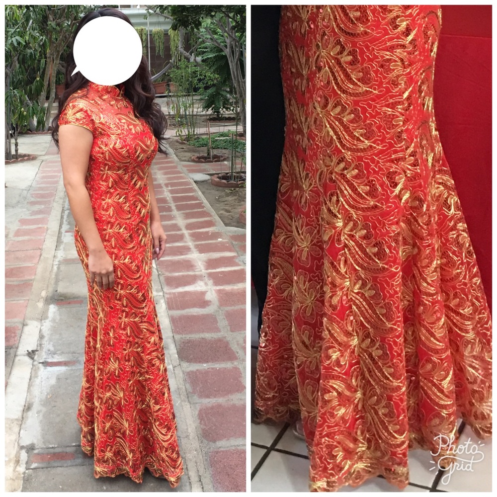Chinese qipao sequin dress