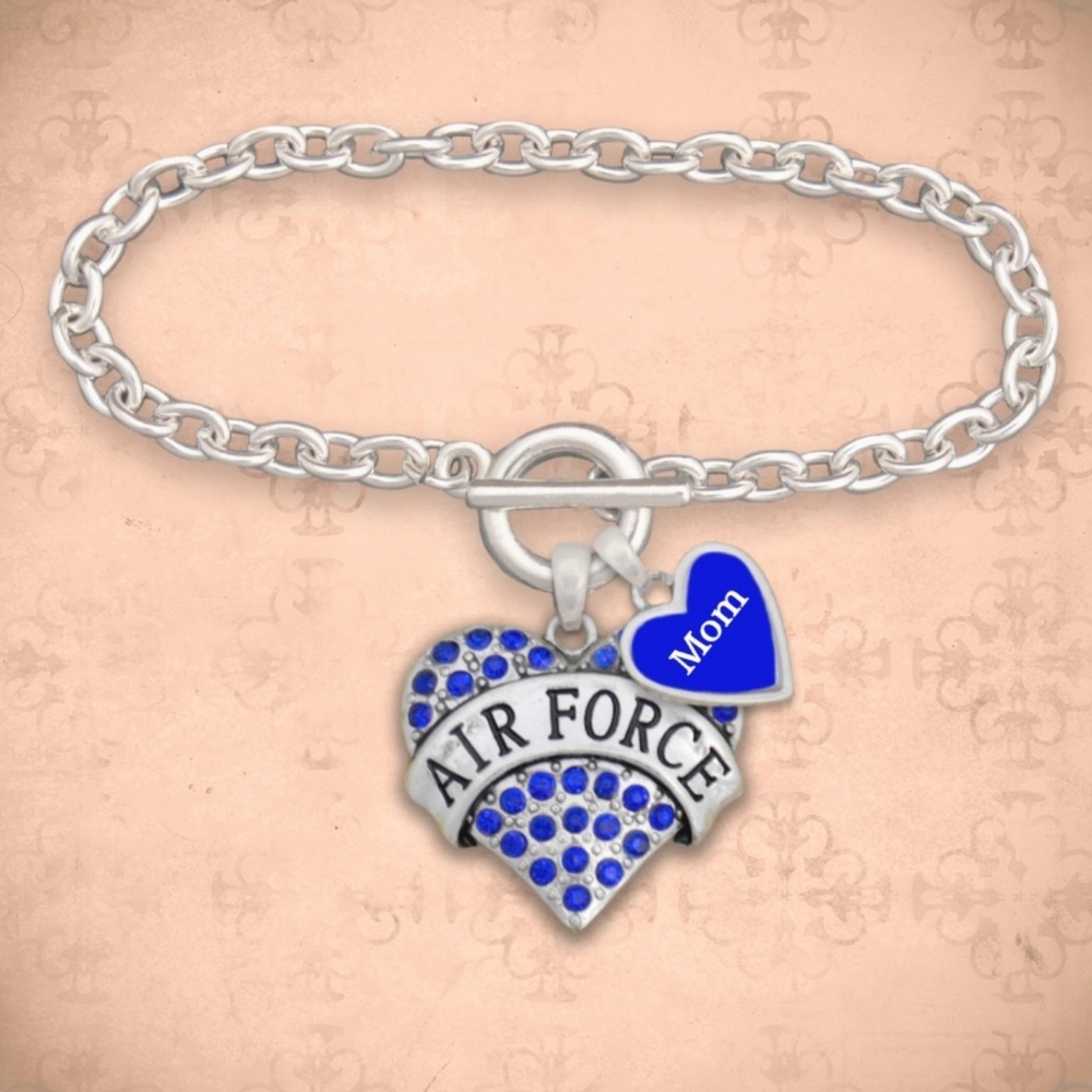 Air Force Mom or Wife Toggle Bracelet