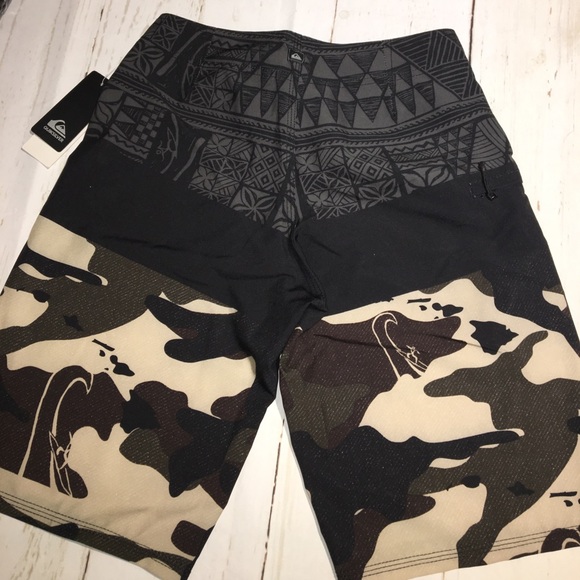 🆕Quiksilver Boys Sunset Eddie Boardshorts Black - Picture 5 of 5