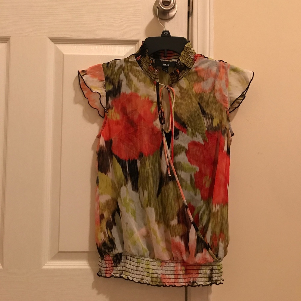 Multicolored Sheer Blouse