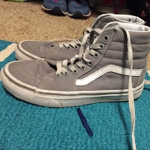 Grey high top vans