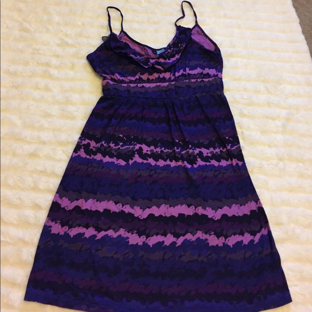 Banana republic purple print dress size S