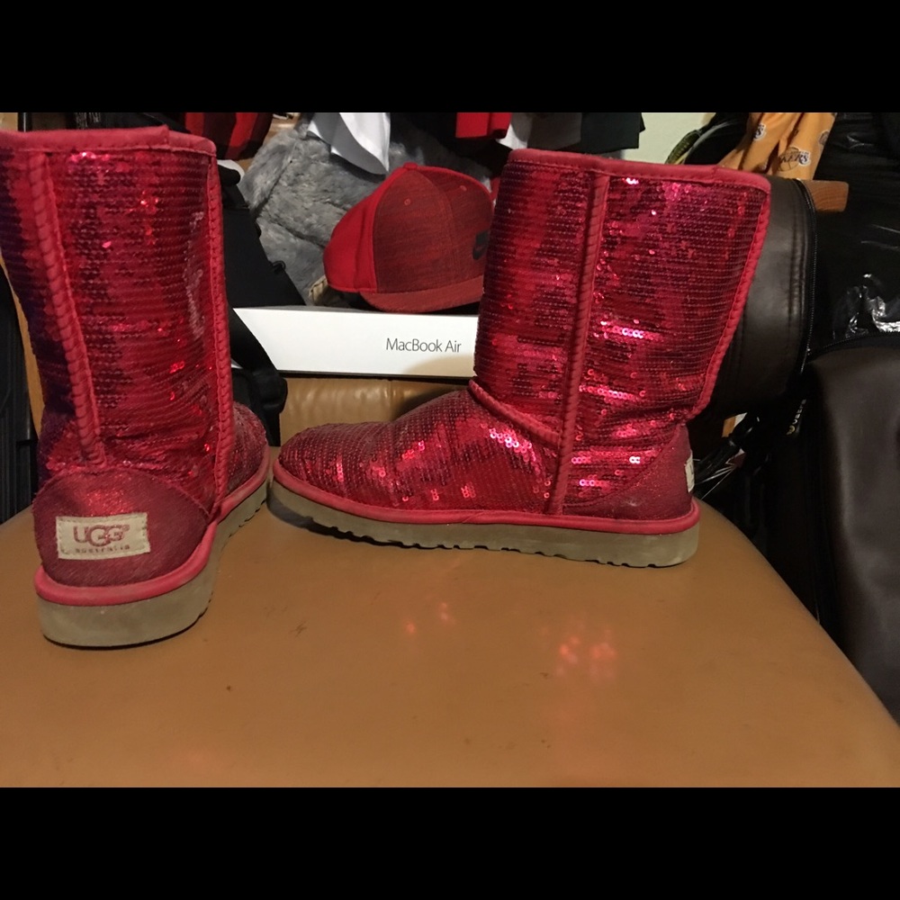 Red sequin uggs