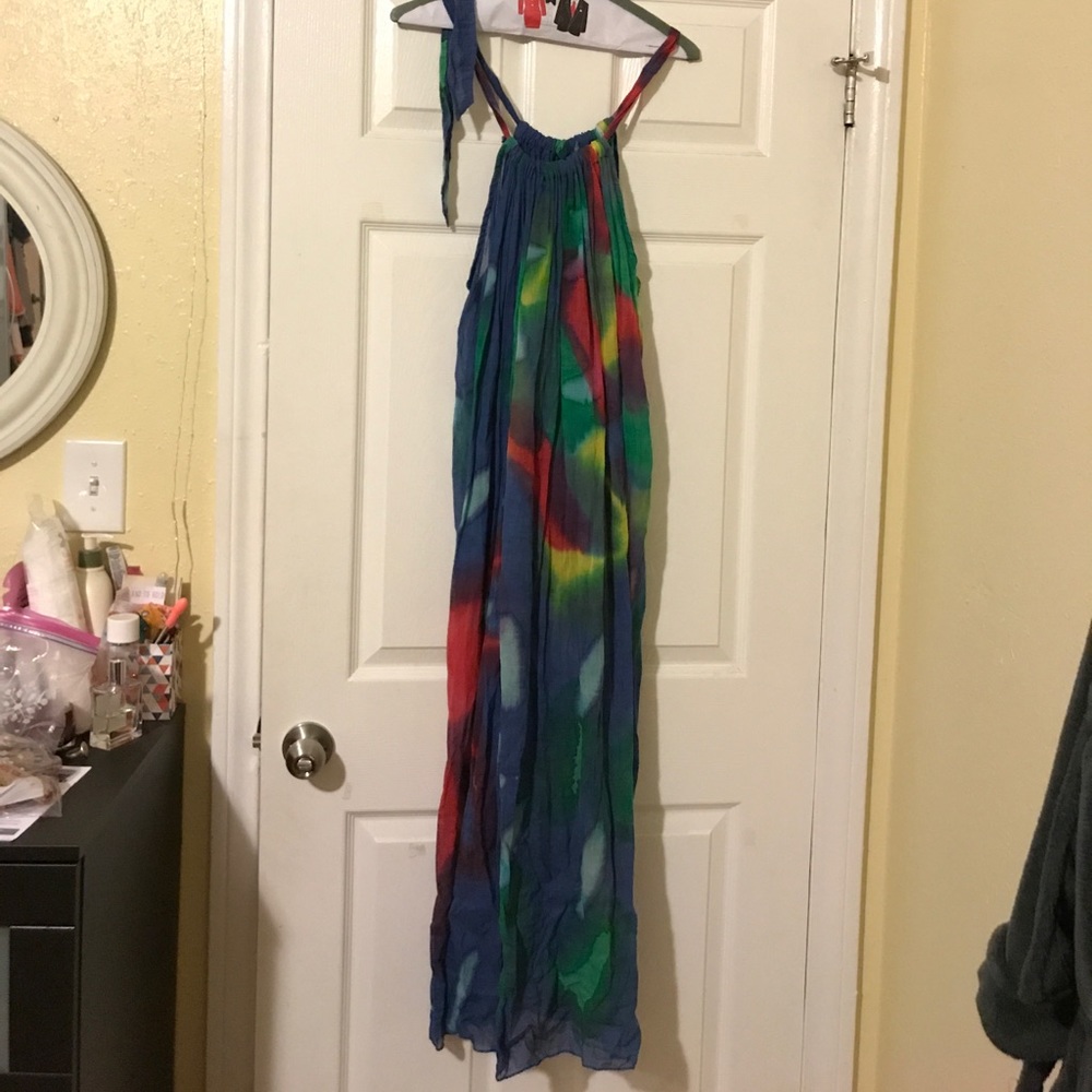 NWT Sheer Watercolor Dress