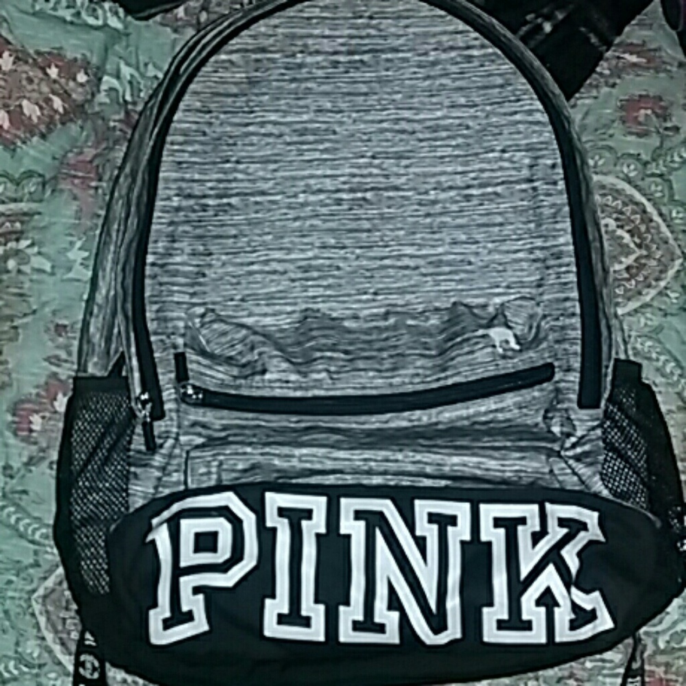 PINK gray marble backpack