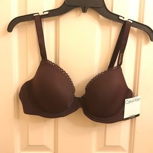 Calvin Klein Customized Lift Bra Size 36 C - Brown