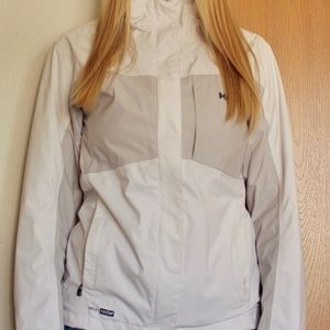 ✅🔺Helly Hansen Packable White Shell Jacket w/Hood