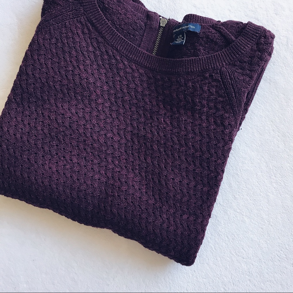 American Eagle 🦅 Burgundy Sweater with zipper