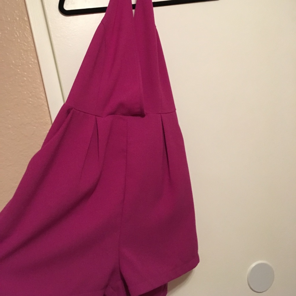 Magenta Halter Romper