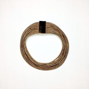 Gold Multi-Cord Cuff Necklace