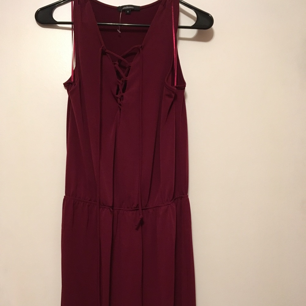 Burgundy pant Romper new