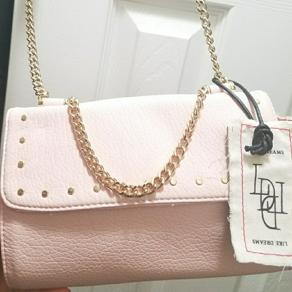 Pastel pink cross body purse