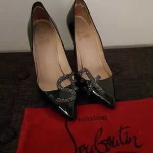 Authentic Louboutin Black Patent Sex Pigalle