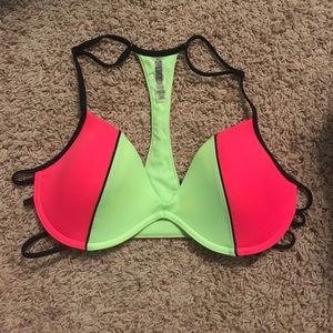 Pink and green Victoria's Secret swim suit