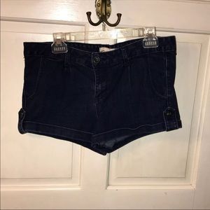 Women's blue jean shorts