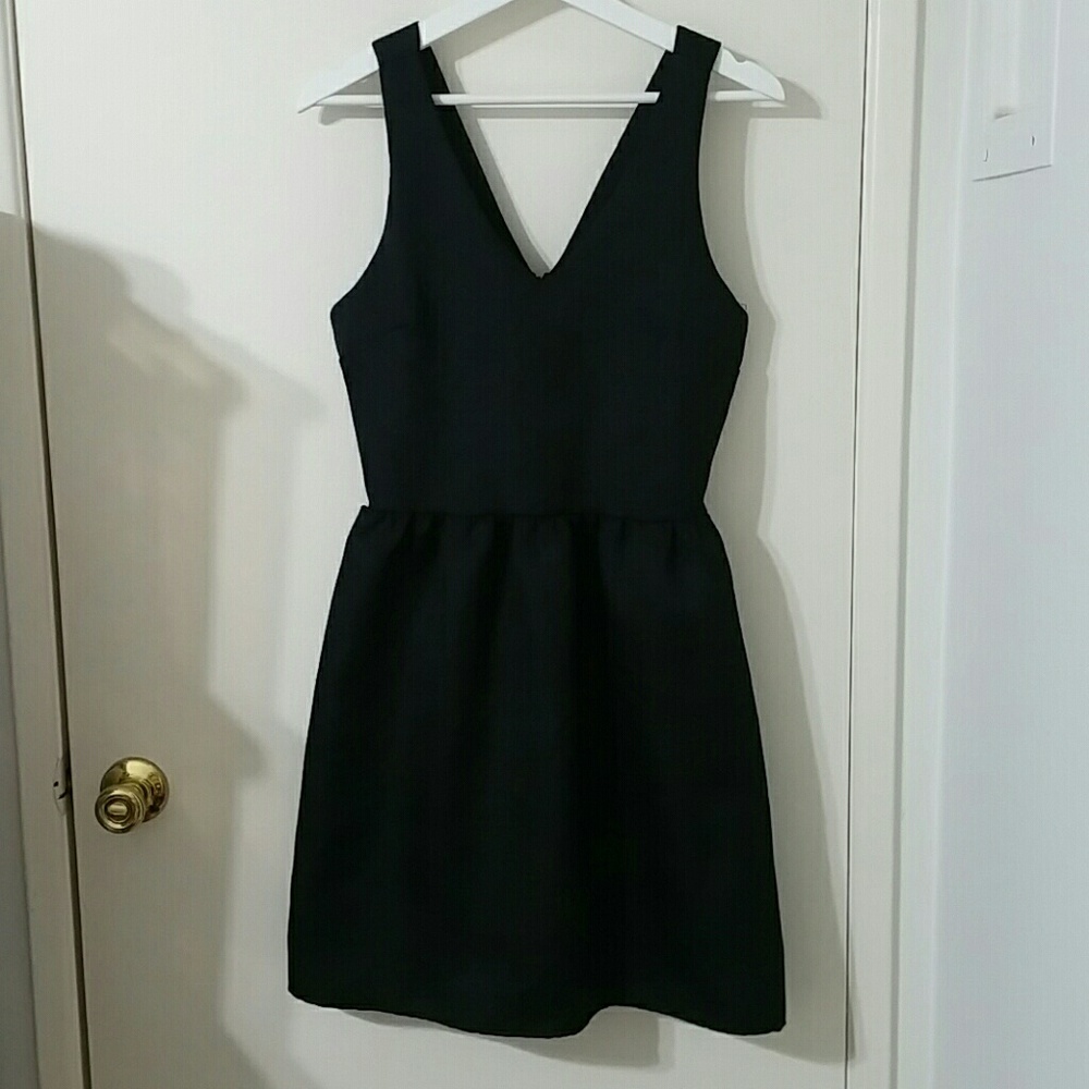 Nordstrom Everly black embossed fit & flare dress - Picture 2 of 8